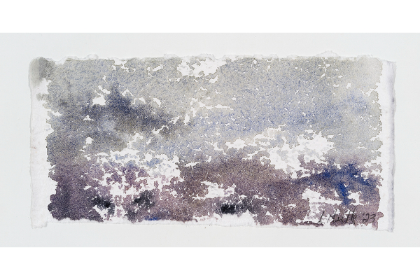 Transported XXV, Watercolour on Saint Armand, 7x3 in.
